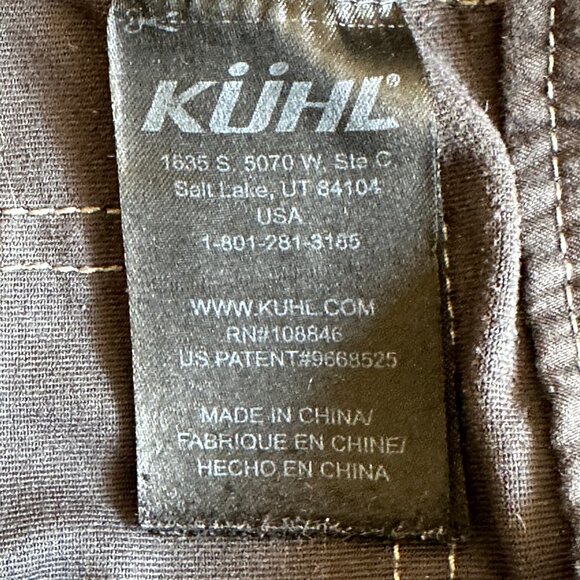 Kuhl Men's Hiking Pants 38x30 Born In The Mountains Dark Gray Cotton Blend Pants - Picture 11 of 12